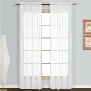 Brand new Monte Carlo Sheer white curtain panel